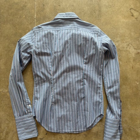 y２k RALPH LAUREN ストライプ フリルブラウス
