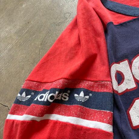 adidas デカ白銀タグ ナンバリング 7部袖 ボロ ロンTEE
