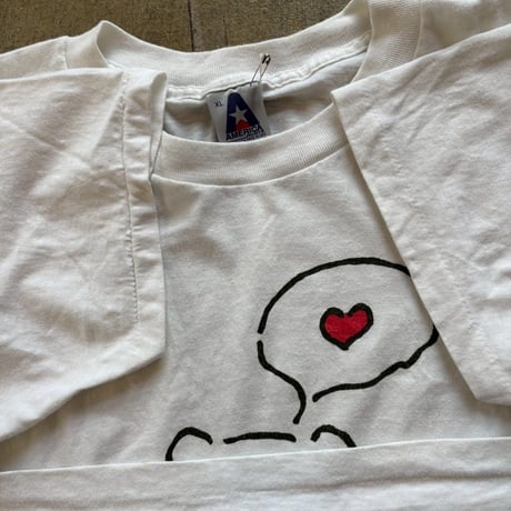90s made in usa いいこと閃きくまさん プリントTEE