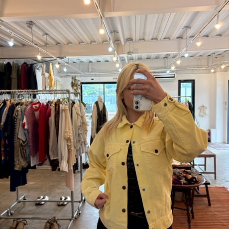 70s Levis パステルイエロー　コーデュロイ　ジャケット