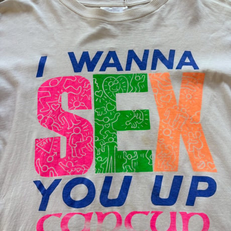 VINTAGE I WANNA S E X ボロTEE