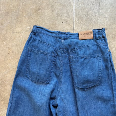 RALPH LAUREN LINEN100 スラックスパンツ