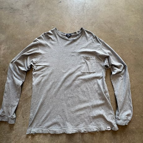 90s old stussy 紺タグ　無地ポケットロンTEE