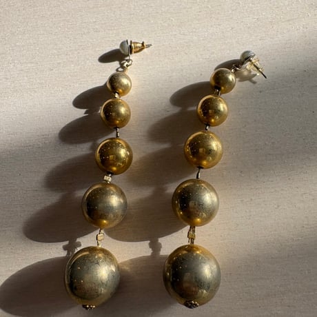 Vintage ５ボール ロングピアス