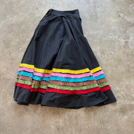 50s vintage サーキュラー フリル付き スカート