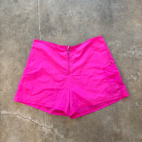 90s mexico made ピンク ナイロン ハーフジップ ショートパンツ