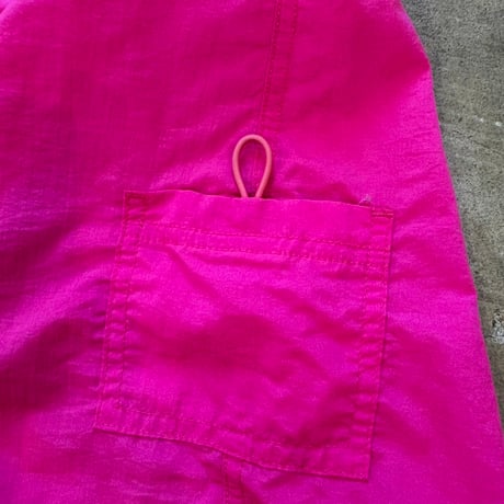 90s mexico made ピンク ナイロン ハーフジップ ショートパンツ