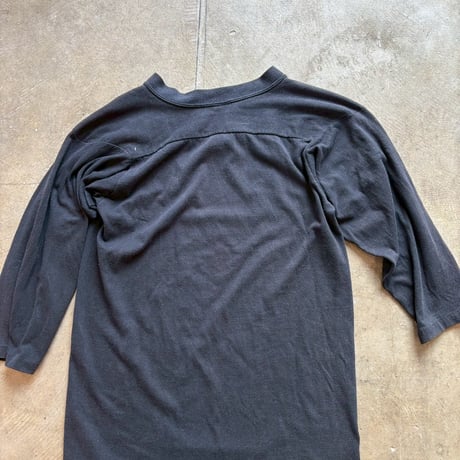 80s MADE IN USA NYC フットボール デザイン 七分 袖ロンTEE