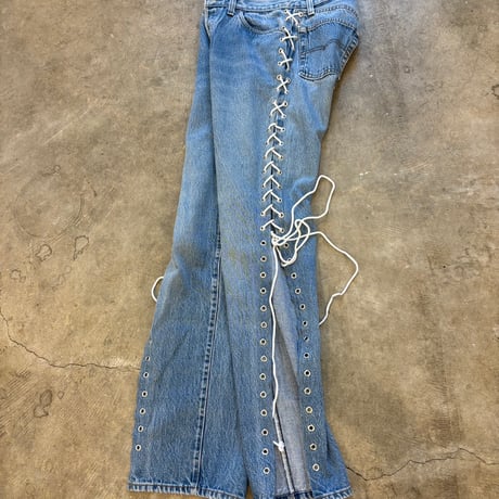 levis 20501 リメイク　編み上げデニムパンツ