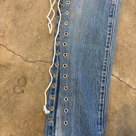 levis 20501 リメイク　編み上げデニムパンツ