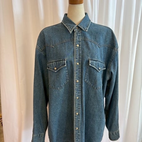 ９０s OLD GAP デニム　ウエスタンシャツ