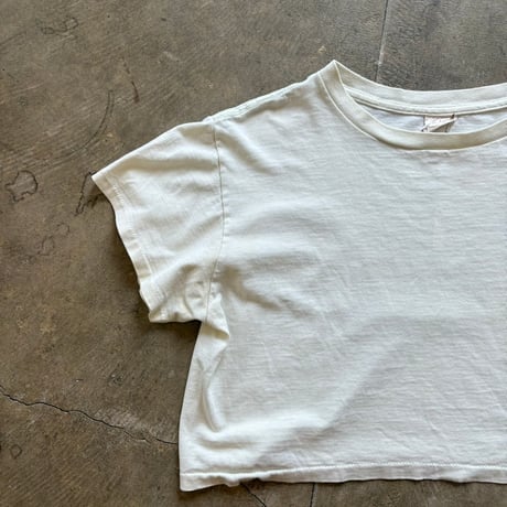 90s usa made ショート丈 無地TEE