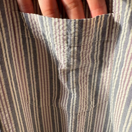 Vintage L.L Bean シアサッカー　ストライプ　半袖シャツ
