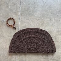 50s vintage 半円 鍵網 クラッチバッグ
