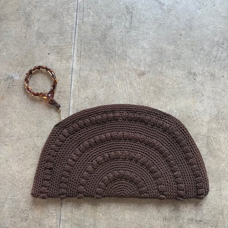 50s vintage 半円 鍵網 クラッチバッグ