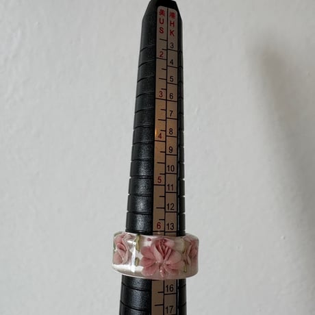 antique 樹脂 フラワー リング