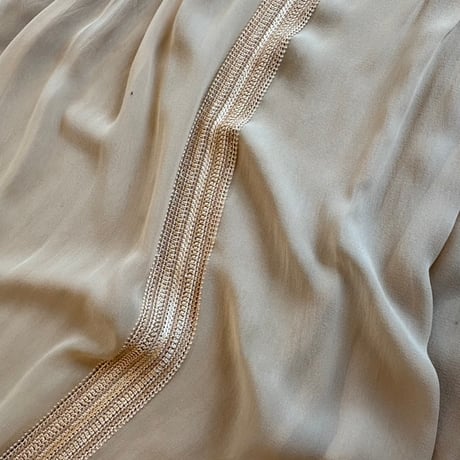 40s antique ハンドメイド 襟付き シースルードレス