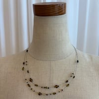 antique うねうねはりがね ビーズネックレス