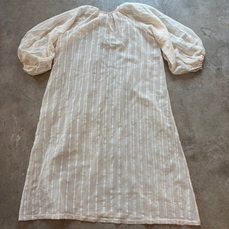 vintage like インド綿 シースルー ドレス