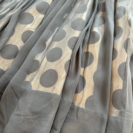 50s antique handmade 水玉 シースルー dress