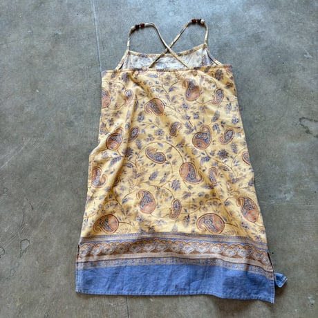 リネン　コットンY2K LizClaiborne  ２WAY キャミワンピ