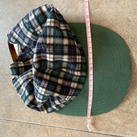90s チェック柄 グリーン CAP