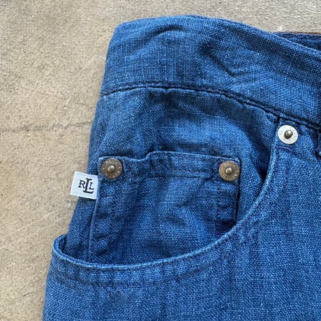 RALPH LAUREN LINEN100 スラックスパンツ