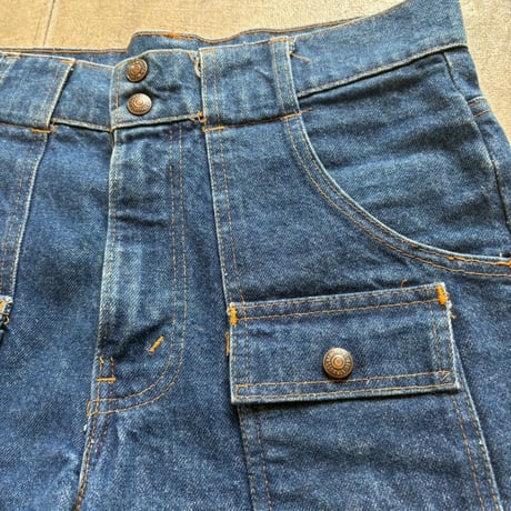 70s levi's bush denim short pants