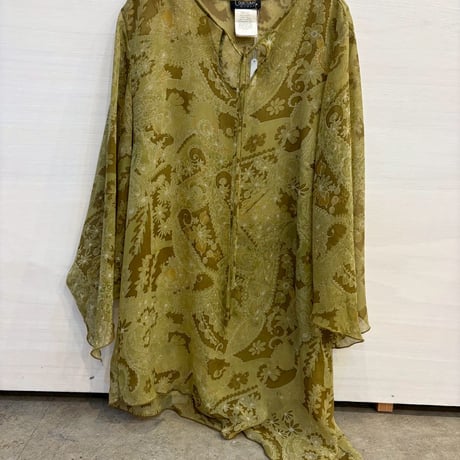 90s Guatemala made アシンメトリー シースルー チュニック