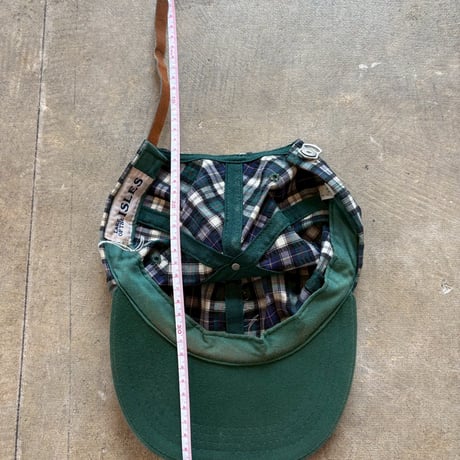 90s チェック柄 グリーン CAP