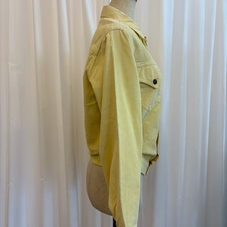 70s Levis パステルイエロー　コーデュロイ　ジャケット