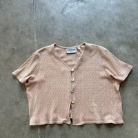 ９０s 半袖　カーディガン　コットン　トップス