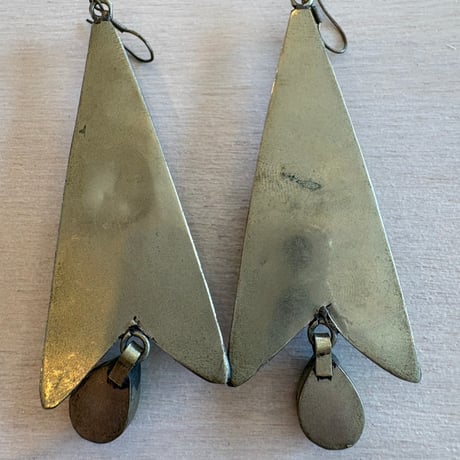 Vintage シルバー 孔雀 ピアス