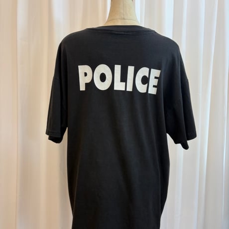 POLICE 両面プリント　ブラックTEE