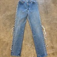 levis 20501 リメイク　編み上げデニムパンツ
