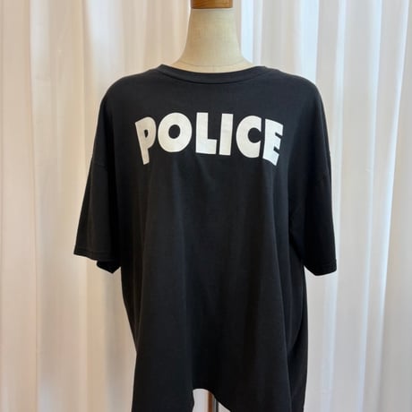 POLICE 両面プリント　ブラックTEE