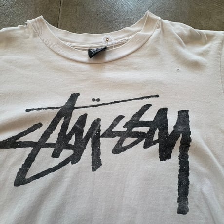 80s old stussy 黒タグ　ストックロゴTEE