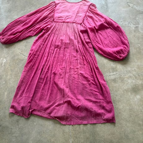 70s vintage インド綿 ドレス