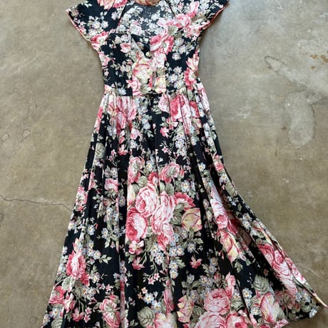 USA MADE ９０s 背中開き　花柄　ドレス
