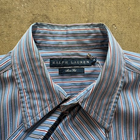 y２k RALPH LAUREN ストライプ フリルブラウス
