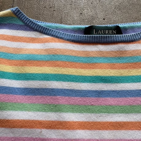 Ralph Lauren カラフルボーダー ニットタンク