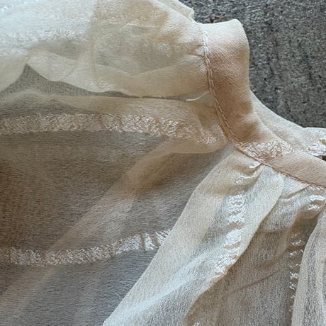 vintage like インド綿 シースルー ドレス