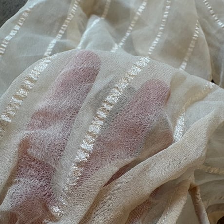 vintage like インド綿 シースルー ドレス