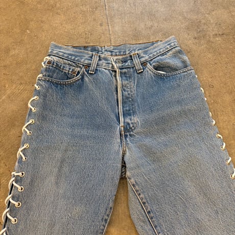 levis 20501 リメイク　編み上げデニムパンツ