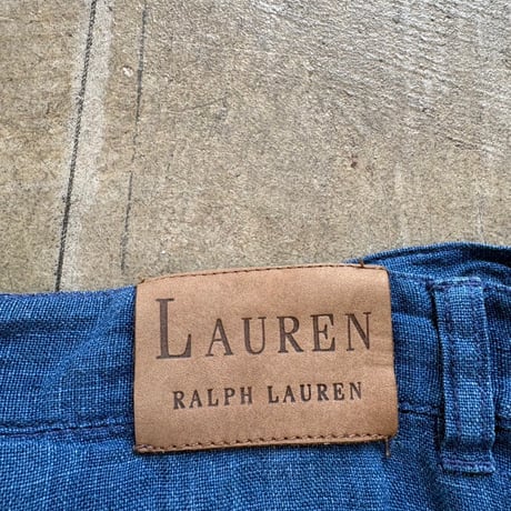 RALPH LAUREN LINEN100 スラックスパンツ