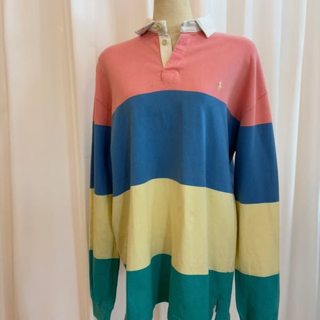 USA MADE Ralph Lauren パステルカラー　ラガシャツ