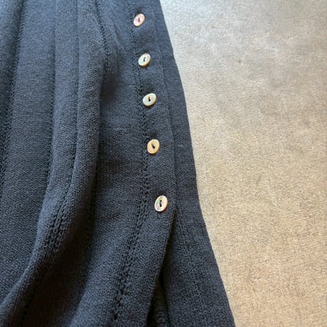 VINTAGE シェルボタン 横開き ニットドレス