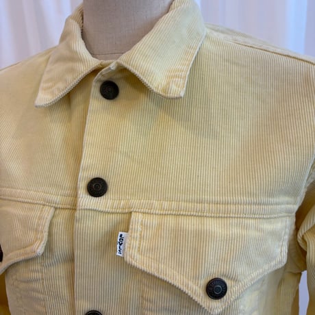 70s Levis パステルイエロー　コーデュロイ　ジャケット