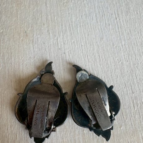 VINTAGE STERLING SILVER エスニック調　イヤリング