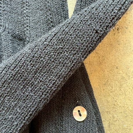 VINTAGE シェルボタン 横開き ニットドレス